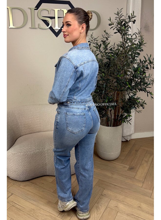 BLUE - 'RAVEN JACKET' - STUDS EXCLUSIVE DENIM JACKET