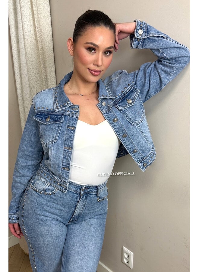 BLUE - 'RAVEN JACKET' - STUDS EXCLUSIVE DENIM JACKET