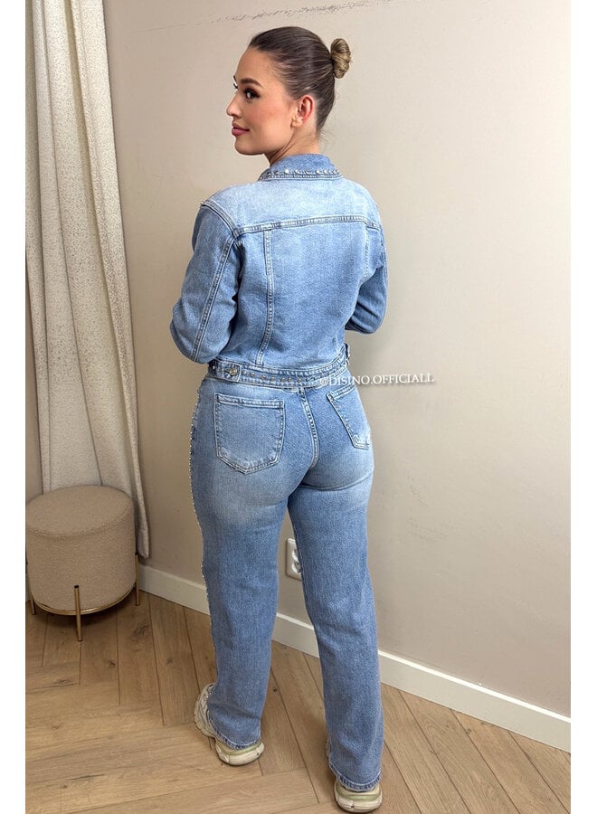 BLUE - 'RAVEN JACKET' - STUDS EXCLUSIVE DENIM JACKET