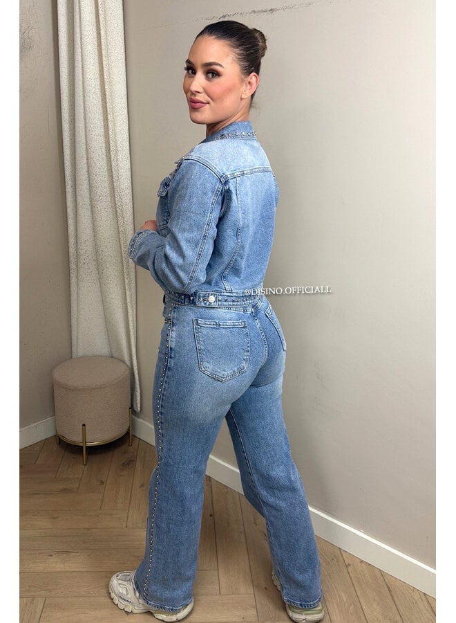 BLUE - 'RAVEN JACKET' - STUDS EXCLUSIVE DENIM JACKET