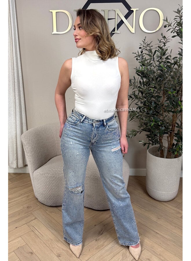 ECRU - 'BELLA BODY' - HIGH NECK BASIC BODYSUIT