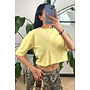 YELLOW - 'MARA TEE' - WHITEWASH CROPPED TEE