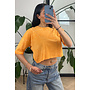 ORANGE - 'MARA TEE' - WHITEWASH CROPPED TEE
