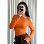 ORANGE - 'ESMEE LONGSLEEVE' - OPEN SHOULDER TOP