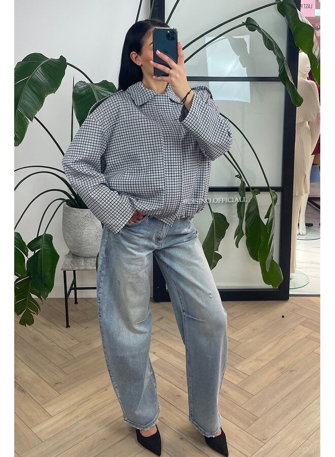 BLACK - 'JUNE JACKET' - VIRAL CHECKED JACKET