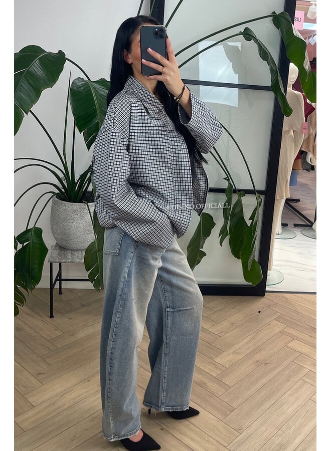 BLACK - 'JUNE JACKET' - VIRAL CHECKED JACKET