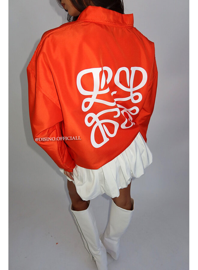 ORANGE - 'MONOGRAM WINDJACKET' - VIRAL KINGSDAY JACKET