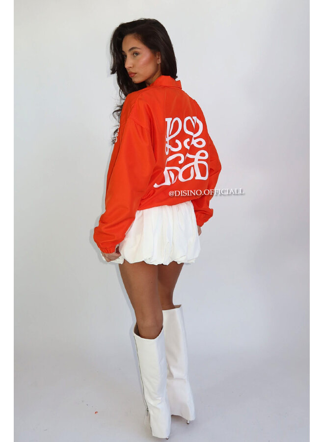 ORANGE - 'MONOGRAM WINDJACKET' - VIRAL KINGSDAY JACKET
