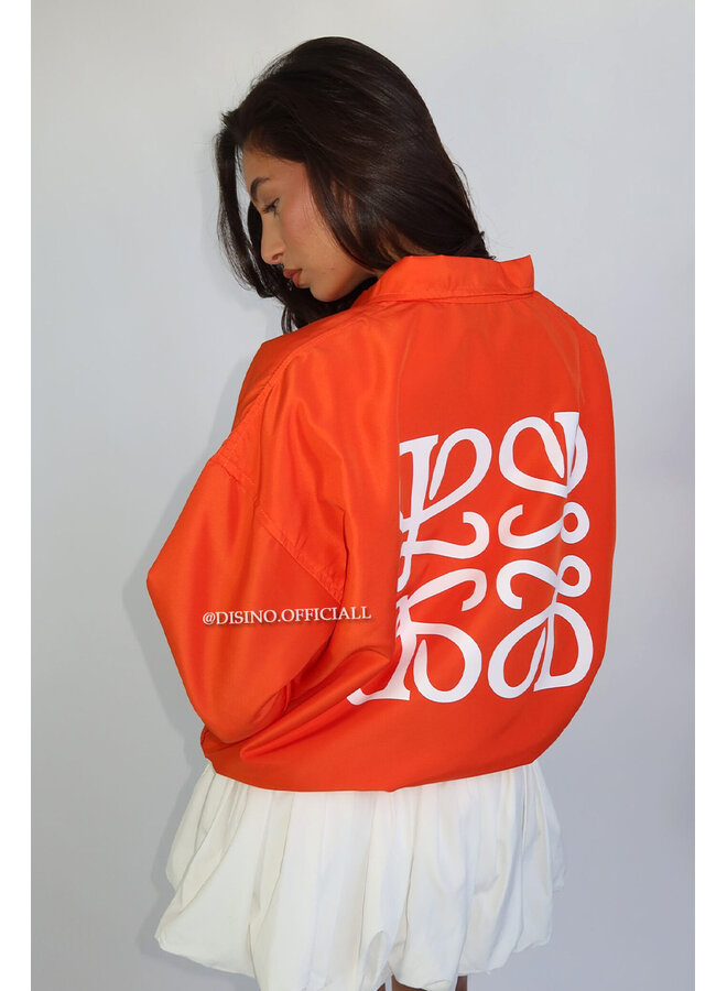 ORANGE - 'MONOGRAM WINDJACKET' - VIRAL KINGSDAY JACKET
