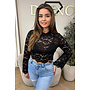 BLACK - 'ABBENY TOP' - BELL SLEEVE LACE TOP + TOP INSIDE