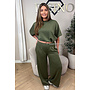 ARMY GREEN - 'MILA SET' - OVERSIZED TOP + PANTS TWO PIECE SET