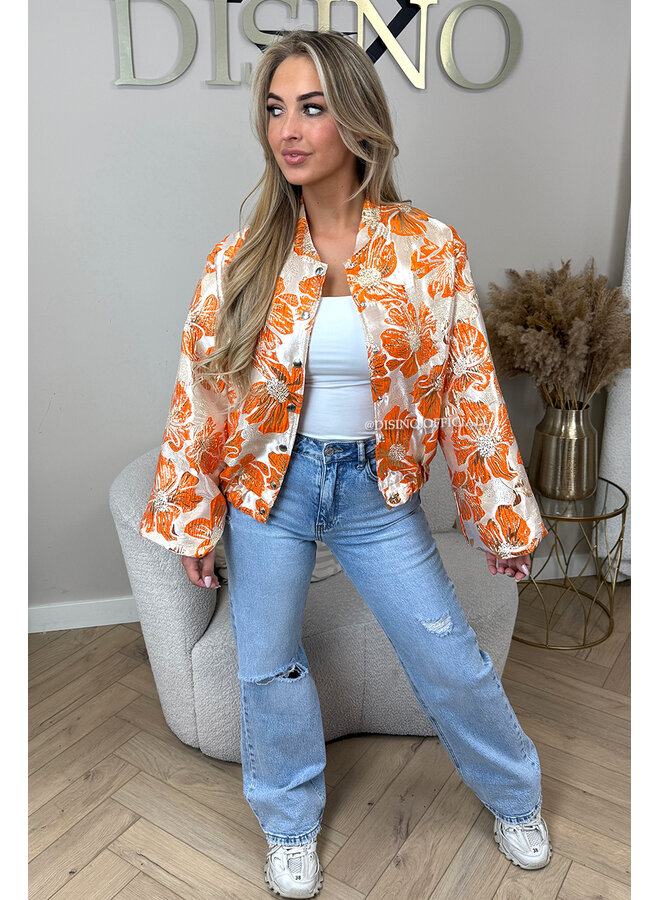 ORANGE - 'JAIMY JACKET' - EXCLUSIVE JACQUARD PRINT JACKET