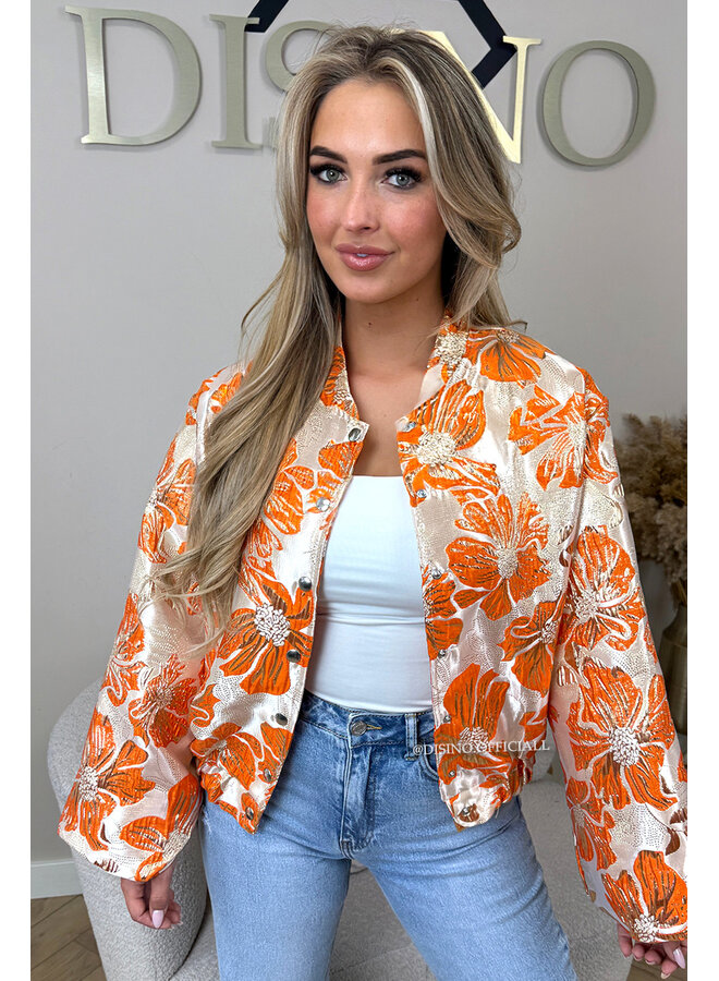 ORANGE - 'JAIMY JACKET' - EXCLUSIVE JACQUARD PRINT JACKET