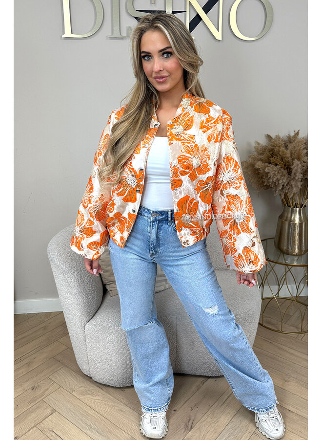 ORANGE - 'JAIMY JACKET' - EXCLUSIVE JACQUARD PRINT JACKET