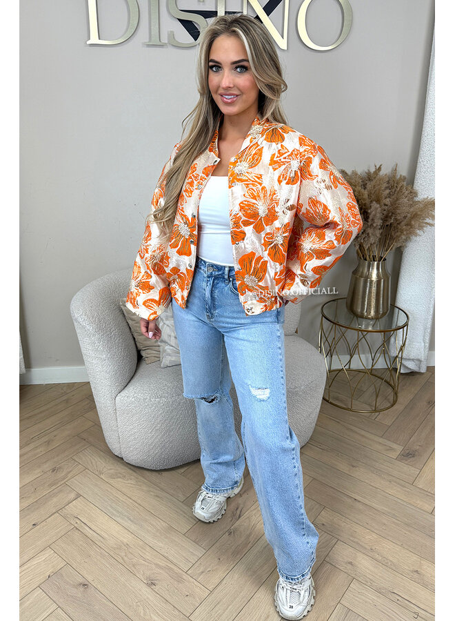 ORANGE - 'JAIMY JACKET' - EXCLUSIVE JACQUARD PRINT JACKET