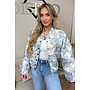 LIGHT BLUE - 'JAIMY JACKET' - EXCLUSIVE JACQUARD PRINT JACKET
