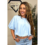 LIGHT BLUE - 'HAZEL TOP' - CUTE BALLOON BLOUSE TOP