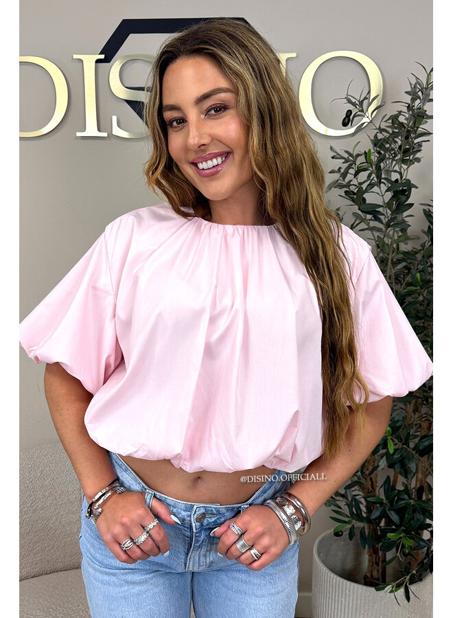 PINK - 'HAZEL TOP' - CUTE BALLOON BLOUSE TOP