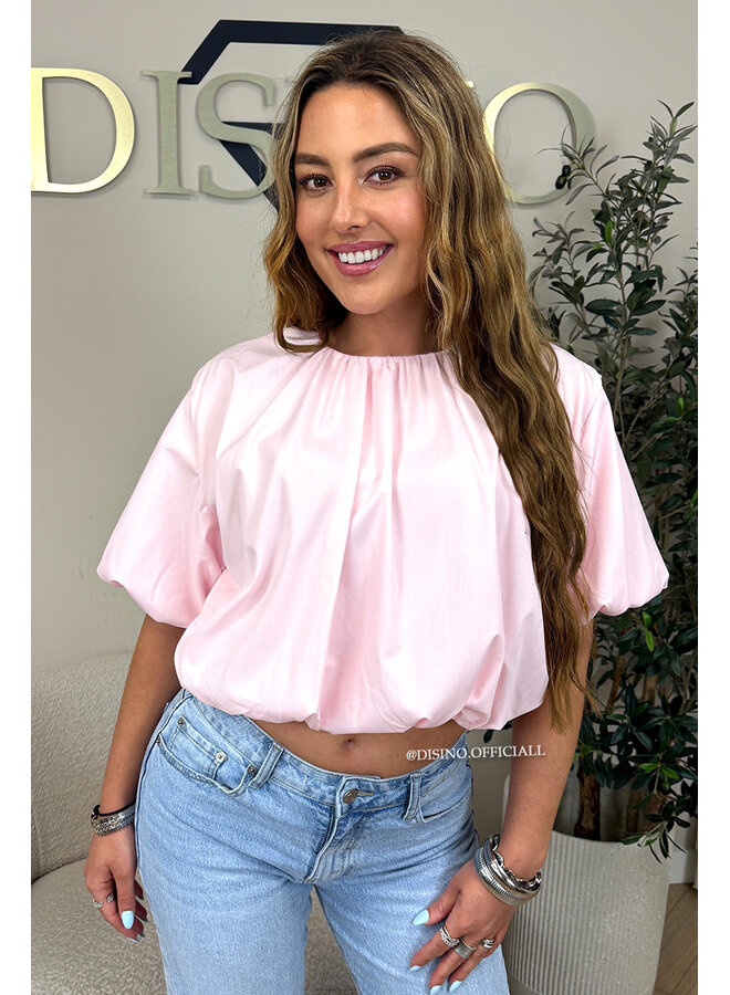 PINK - 'HAZEL TOP' - CUTE BALLOON BLOUSE TOP