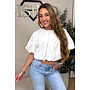 WHITE - 'HAZEL TOP' - CUTE BALLOON BLOUSE TOP