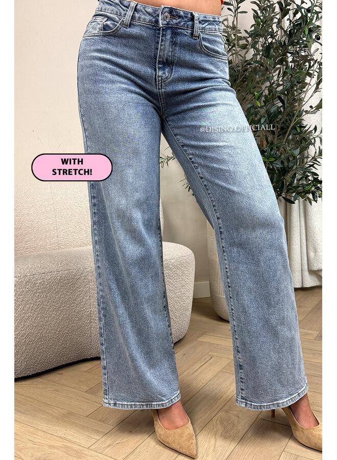 ORANGE - 'SYDNEY RHINESTONE' - STRETCH VIRAL RIPPED BACK STRAIGHT LEG JEANS
