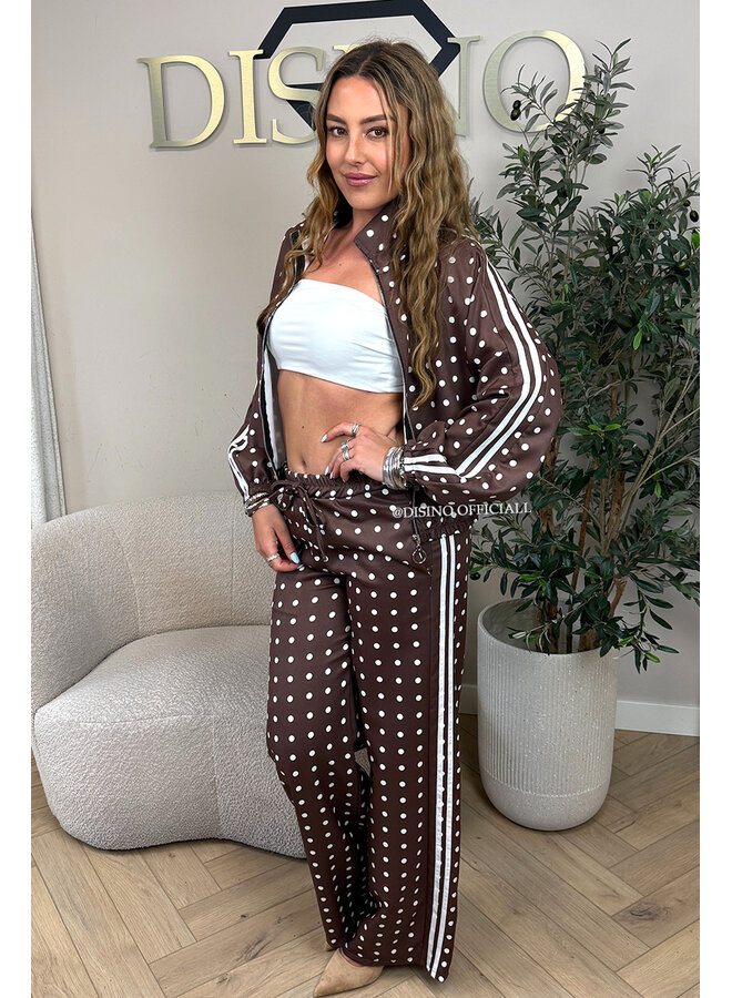 CHOCO - 'PIPER POLKADOT SET' - INSPIRED POLKADOT JACKET + PANTS SET