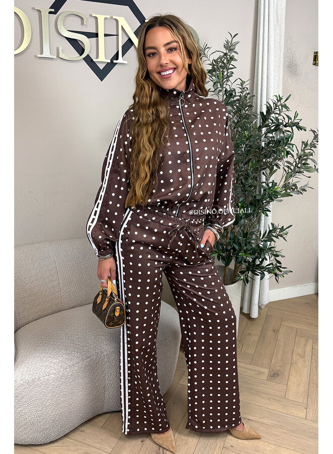 CHOCO - 'PIPER POLKADOT SET' - INSPIRED POLKADOT JACKET + PANTS SET
