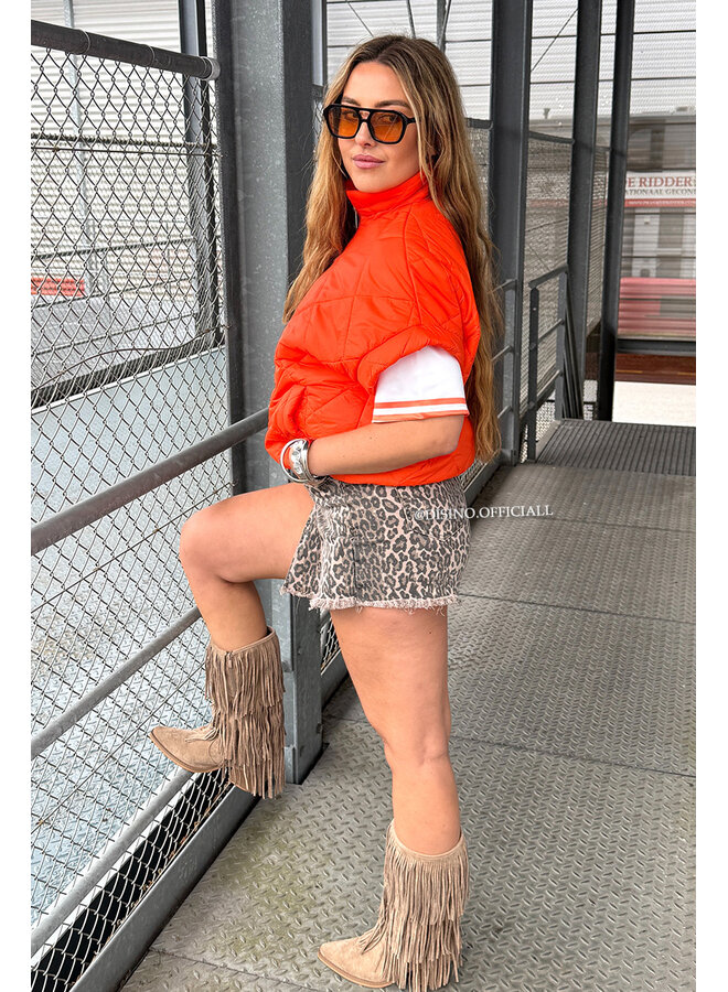 ORANGE - 'VEERLE JACKET' - OVERSIZED BODYWARMER JACKET