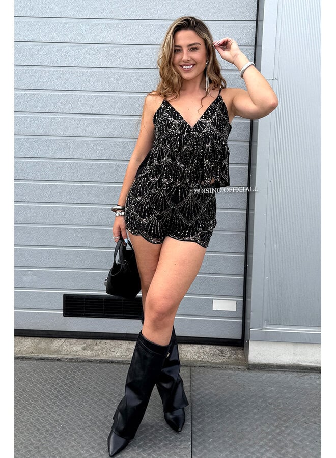 BLACK - 'LOUNA FESTIVAL SET' - EXCLUSIVE SEQUIN TOP + SHORT SET