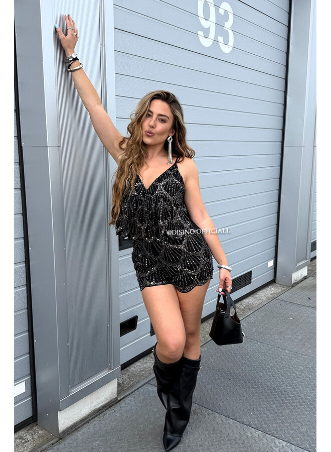 BLACK - 'LOUNA FESTIVAL SET' - EXCLUSIVE SEQUIN TOP + SHORT SET