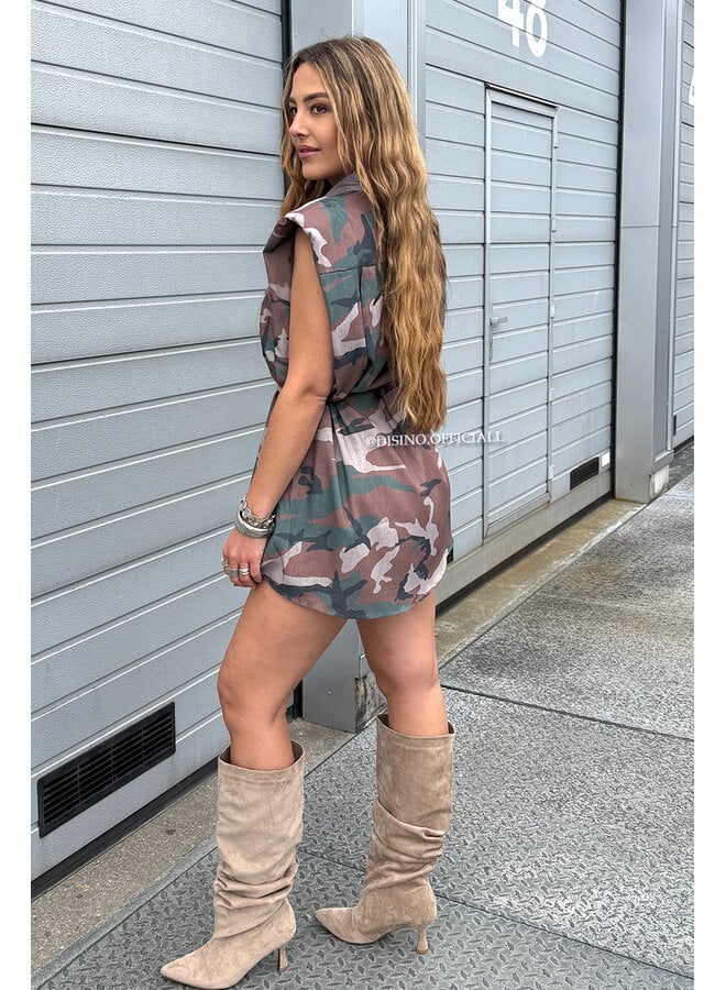 CAMO - 'OSLEY' - CAMO SLEEVELESS BLOUSE DRESS