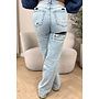 VINTAGE WASHING - 'BERLIN' - STRETCH VIRAL RIPPED STRAIGHT LEG JEANS