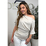 BEIGE - 'JENNA TOP' - ONE SHOULDER TOP
