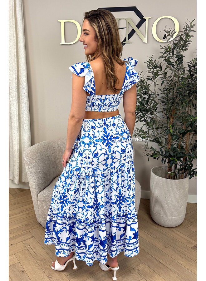 BLUE - 'DOLCE DRESS' - INSPIRED DESIGNER MAXI DRESS