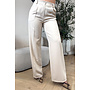 BEIGE - 'VAYEN PANTS' - PERFECT FIT HIGH WAIST WIDE LEG PANTALON