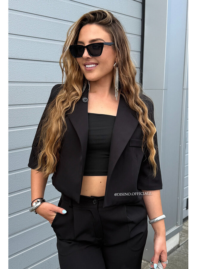 BLACK - 'VAYÉN BLAZER' - VIRAL SHORT ASSYMETRIC BLAZER