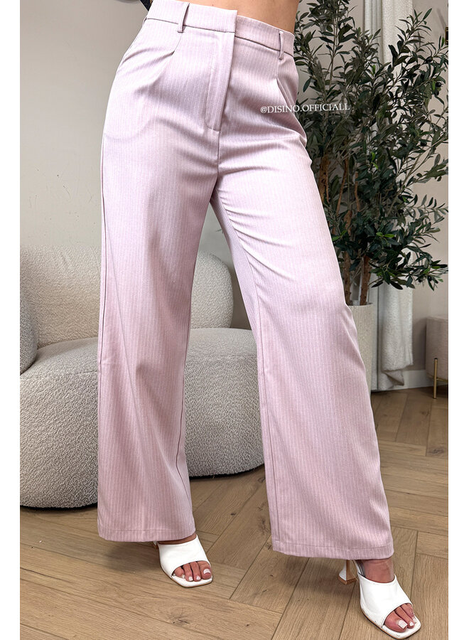 PINK - 'VIENNA STRIPED PANTALON' - HIGH WAIST PANTALON