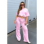 PINK - 'MILA SET' - OVERSIZED TOP + PANTS TWO PIECE SET