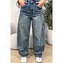 DIRTY BLUE - 'BALLOON CARGO JEANS' - STRETCH VIRAL BALLOON LEG JEANS