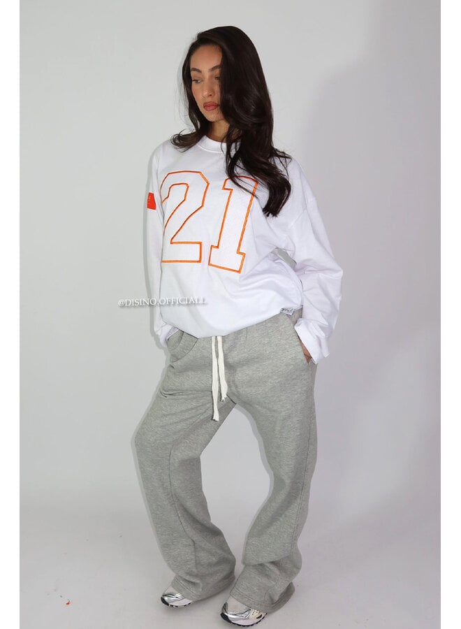 WHITE - '21 LONGSLEEVE' - OVERSIZED PRIORITY LONGSLEEVE JERSEY