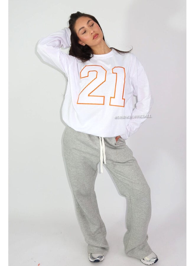 WHITE - '21 LONGSLEEVE' - OVERSIZED PRIORITY LONGSLEEVE JERSEY