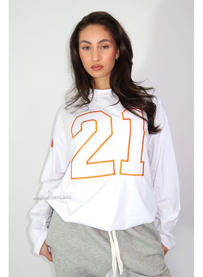 WHITE - '21 LONGSLEEVE' - OVERSIZED PRIORITY LONGSLEEVE JERSEY