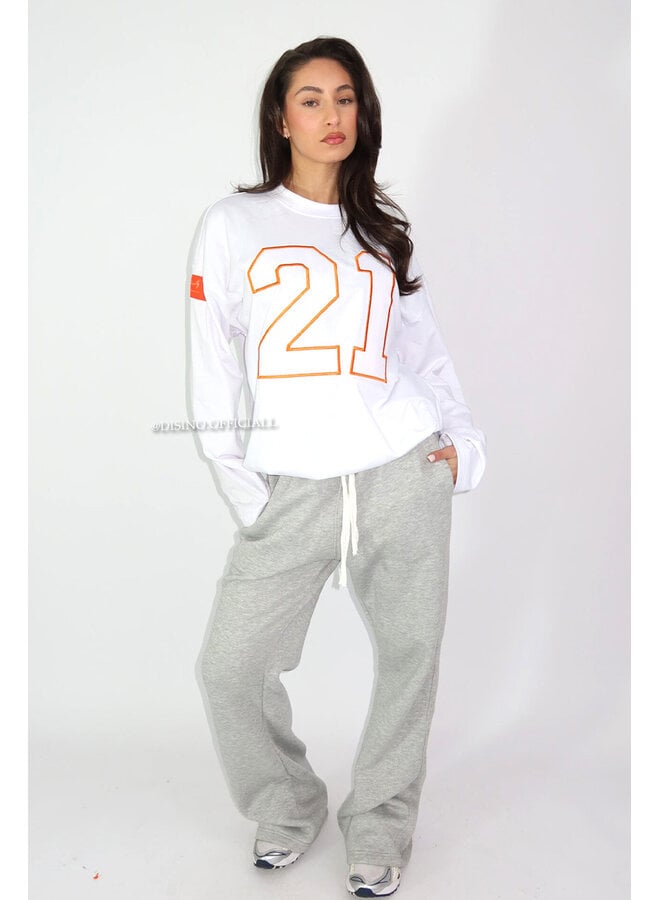 WHITE - '21 LONGSLEEVE' - OVERSIZED PRIORITY LONGSLEEVE JERSEY