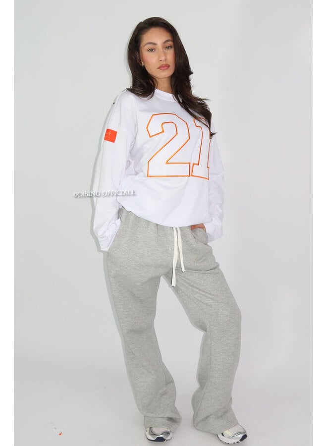WHITE - '21 LONGSLEEVE' - OVERSIZED PRIORITY LONGSLEEVE JERSEY