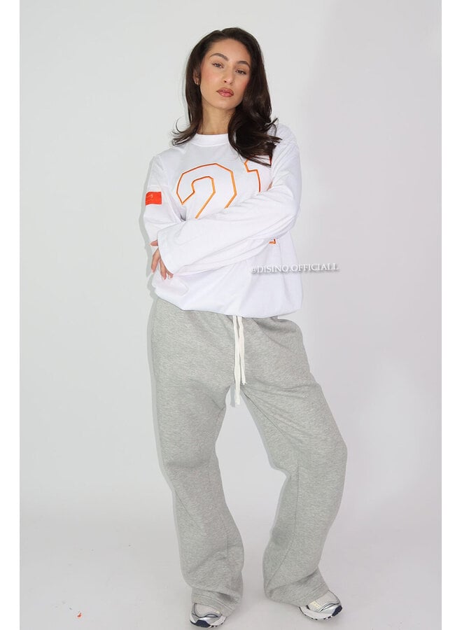 WHITE - '21 LONGSLEEVE' - OVERSIZED PRIORITY LONGSLEEVE JERSEY