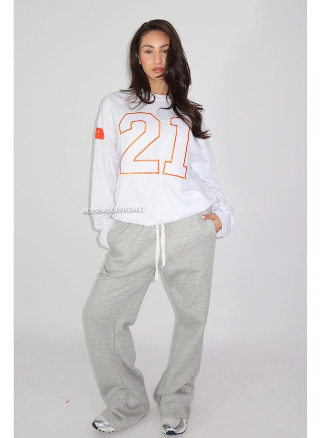 WHITE - '21 LONGSLEEVE' - OVERSIZED PRIORITY LONGSLEEVE JERSEY
