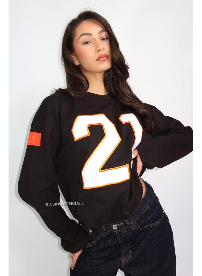 BLACK/ORANGE - '21 LONGSLEEVE' - OVERSIZED PRIORITY LONGSLEEVE JERSEY