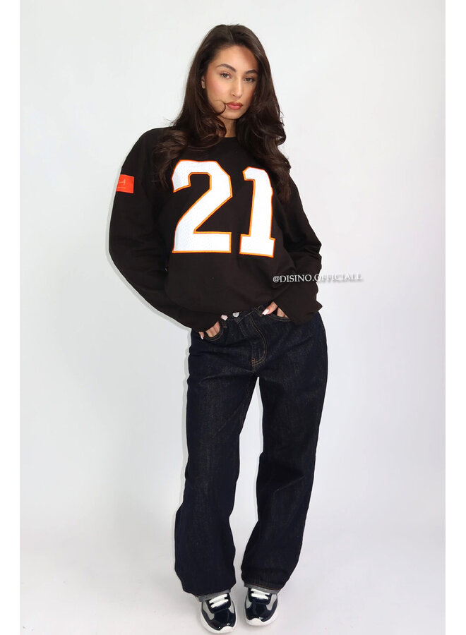 BLACK/ORANGE - '21 LONGSLEEVE' - OVERSIZED PRIORITY LONGSLEEVE JERSEY