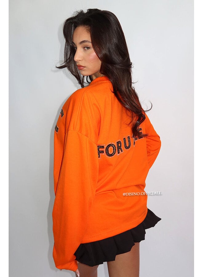 ORANGE - '4U2C LONGSLEEVE' - OVERSIZED PRIORITY LONGSLEEVE TEE