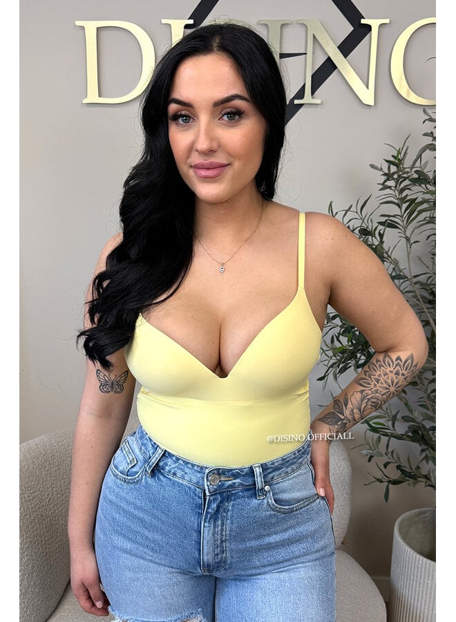 YELLOW - 'NATHALIE BODYSUIT' - CLASSY SHAPING SEAMLESS BODYSUIT